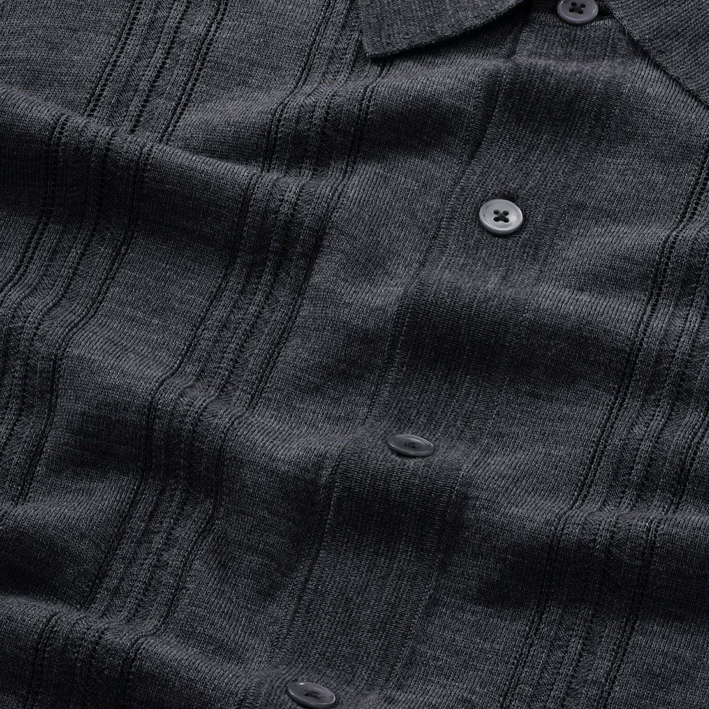 - Thor Short Sleeve Textured Cardigan - Deep Navy