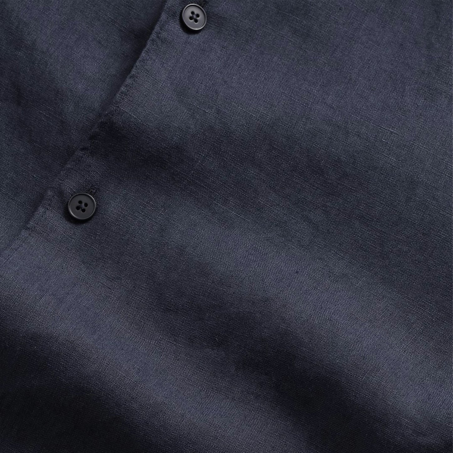- Enzo Linen Shirt - Navy Blue