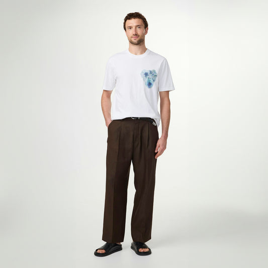 - Adam Pina Cotton T-Shirt - Blue Print