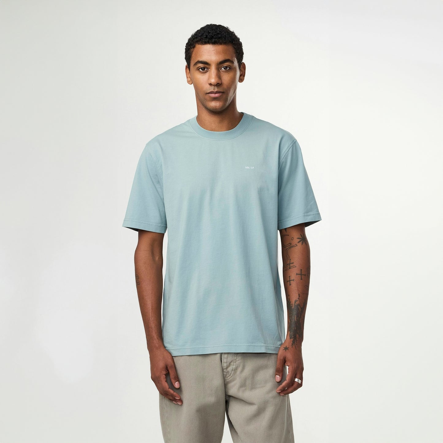 - Adam Casual T-Shirt - Steely Blue