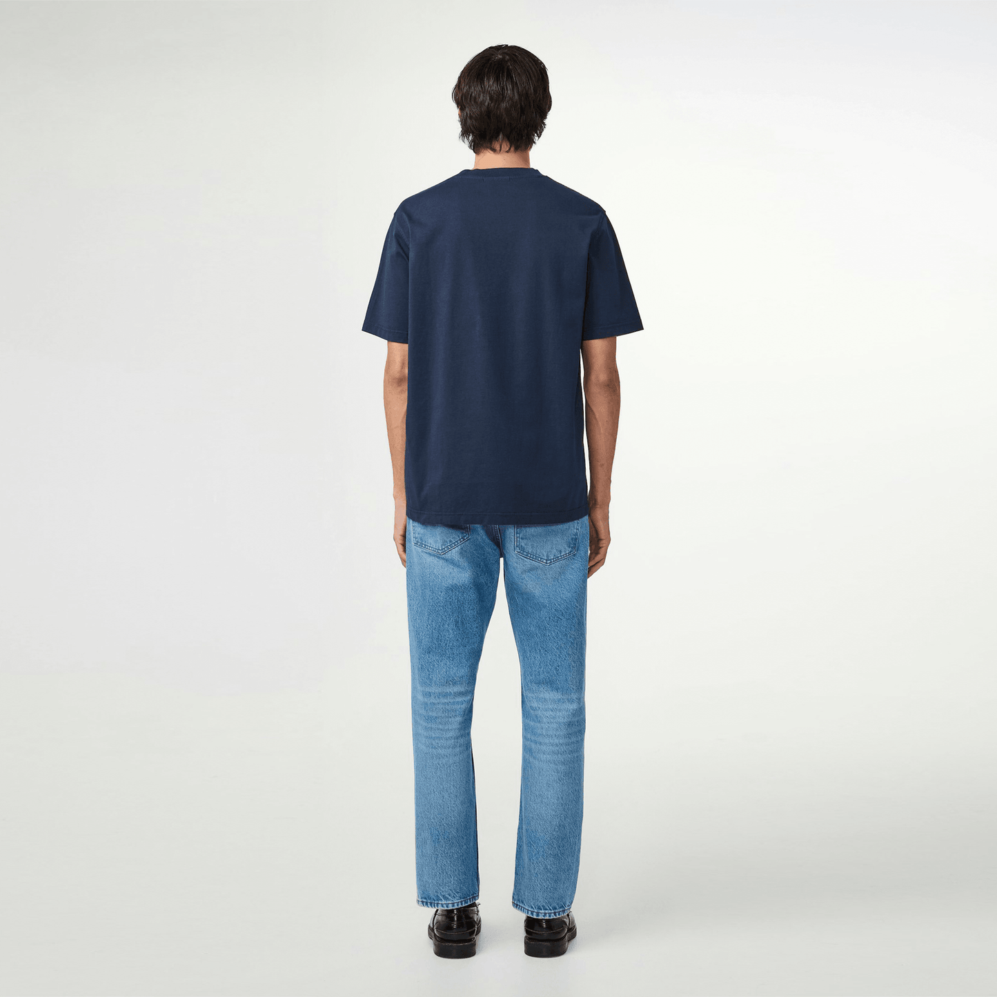 - Adam Casual Pima Cotton Tee - Navy Blue