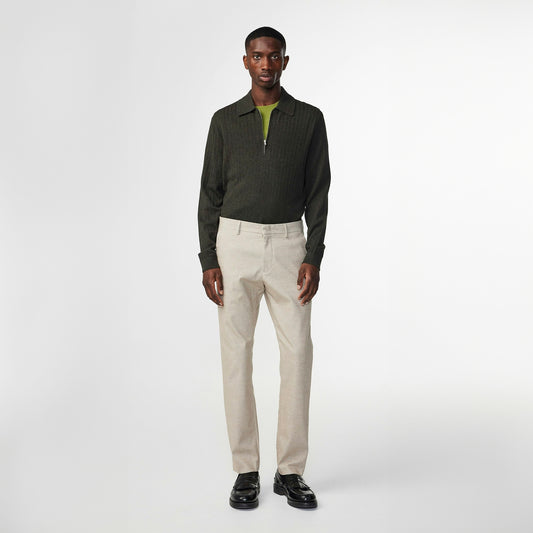 - Theo Melange Slim Fit Chino - Cement