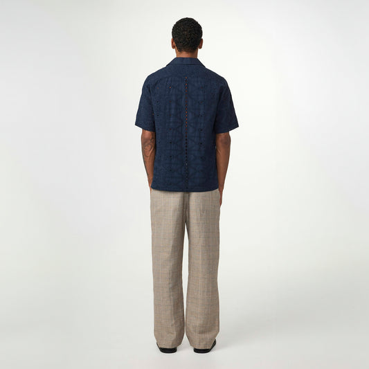 - Julio Embroidery Shirt - Navy Blue