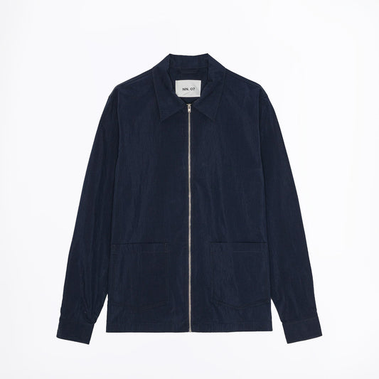 - Virgil Poplin Hybrid Jacket - Navy Blue
