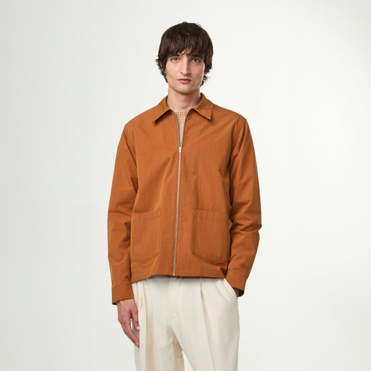 - Virgil Poplin Hybrid Jacket - Carmel