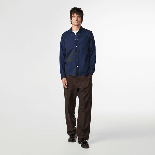 - Arne Button Down Shirt - Navy Blue