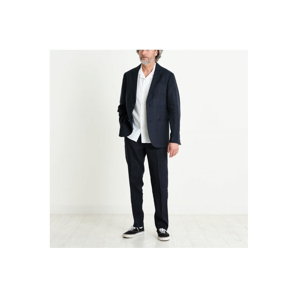 - Alp Smart Linen Trouser - Midnight
