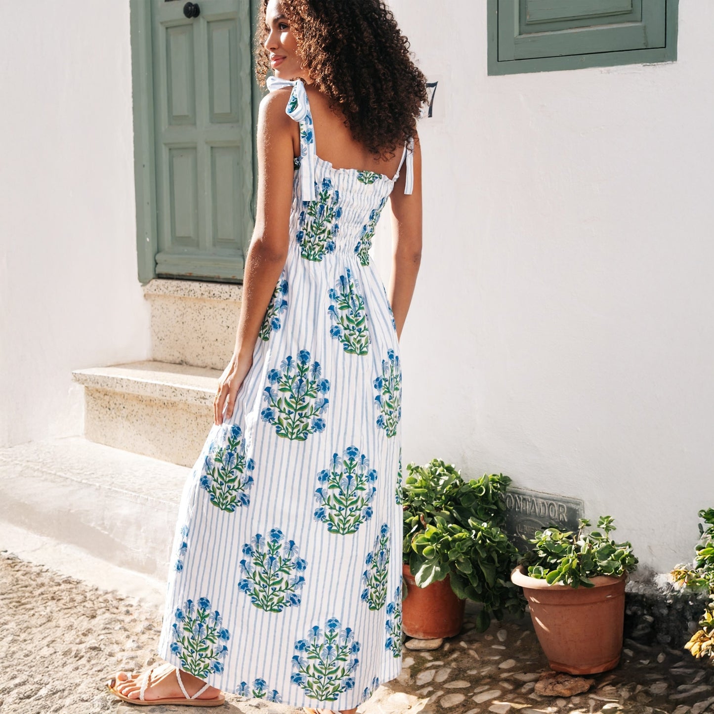 - Martina Dress - Dusk Stripe