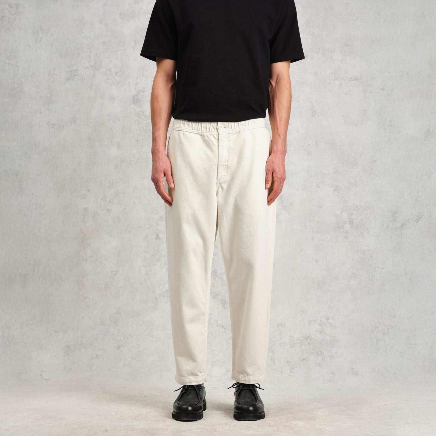 - Kurt Organic Cotton Twill Trousers - Off-White