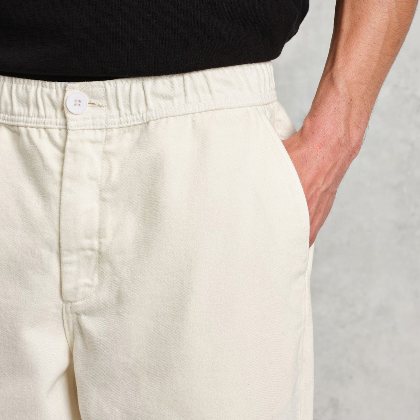 - Kurt Organic Cotton Twill Trousers - Off-White