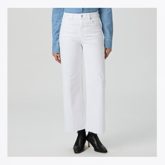 - Anessa Raw Hem Jeans - Crisp White