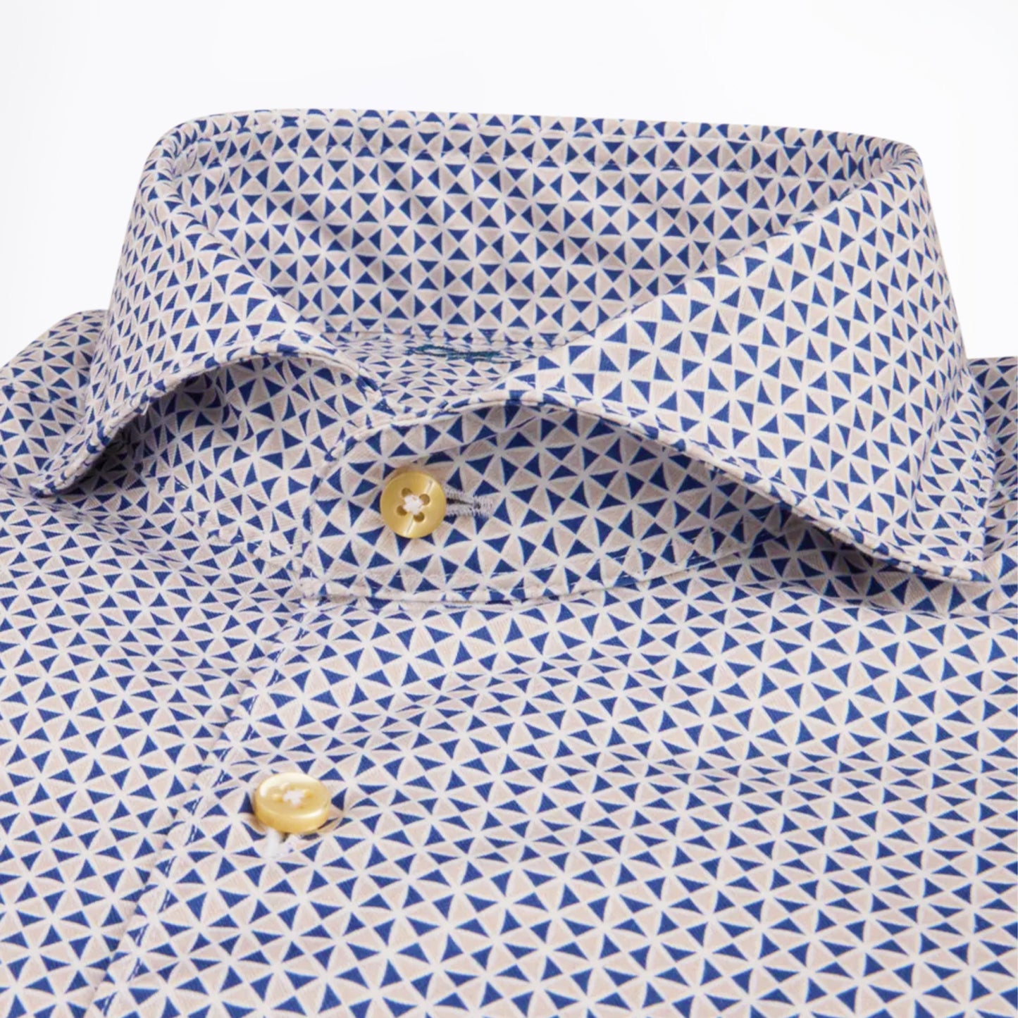 - Fitted Body Shirt - Blue Pattern