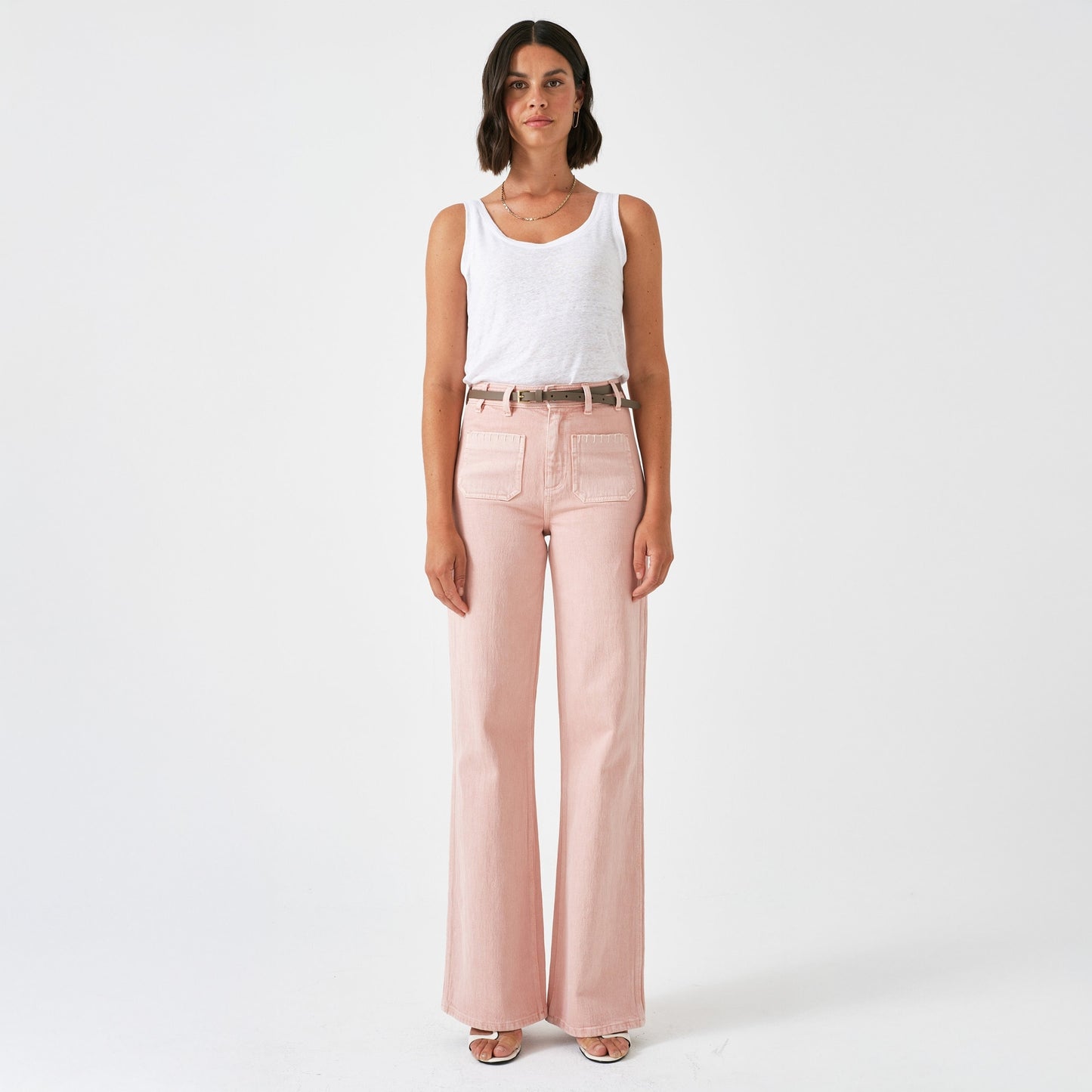 - Mabel Patch Pocket Jeans - Peony Pink