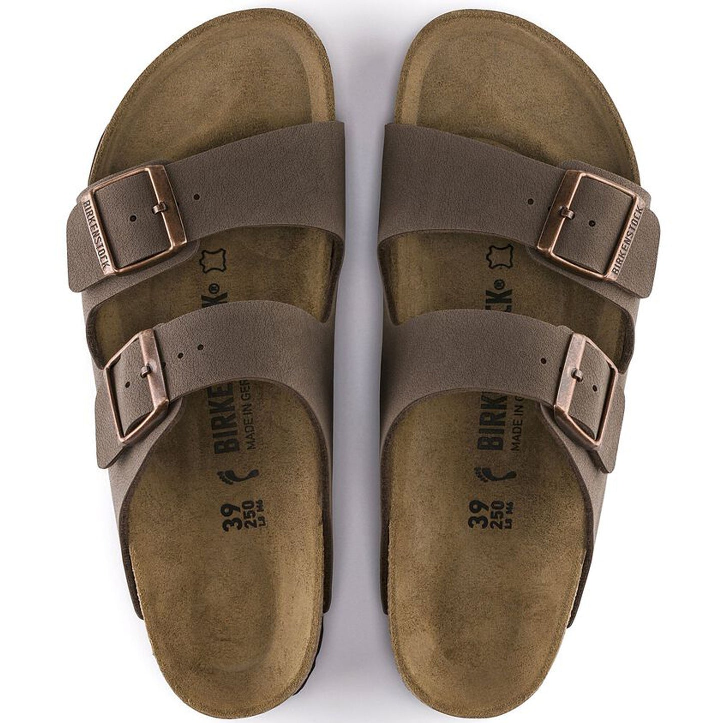 - Arizona Birko-Flor Nubuck Sandals - Mocca