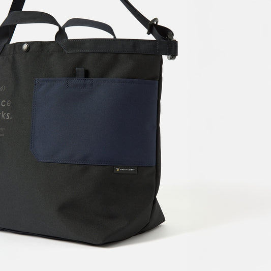 x Masterpiece Large Tote Bag Recycled Tech Canvas - Black