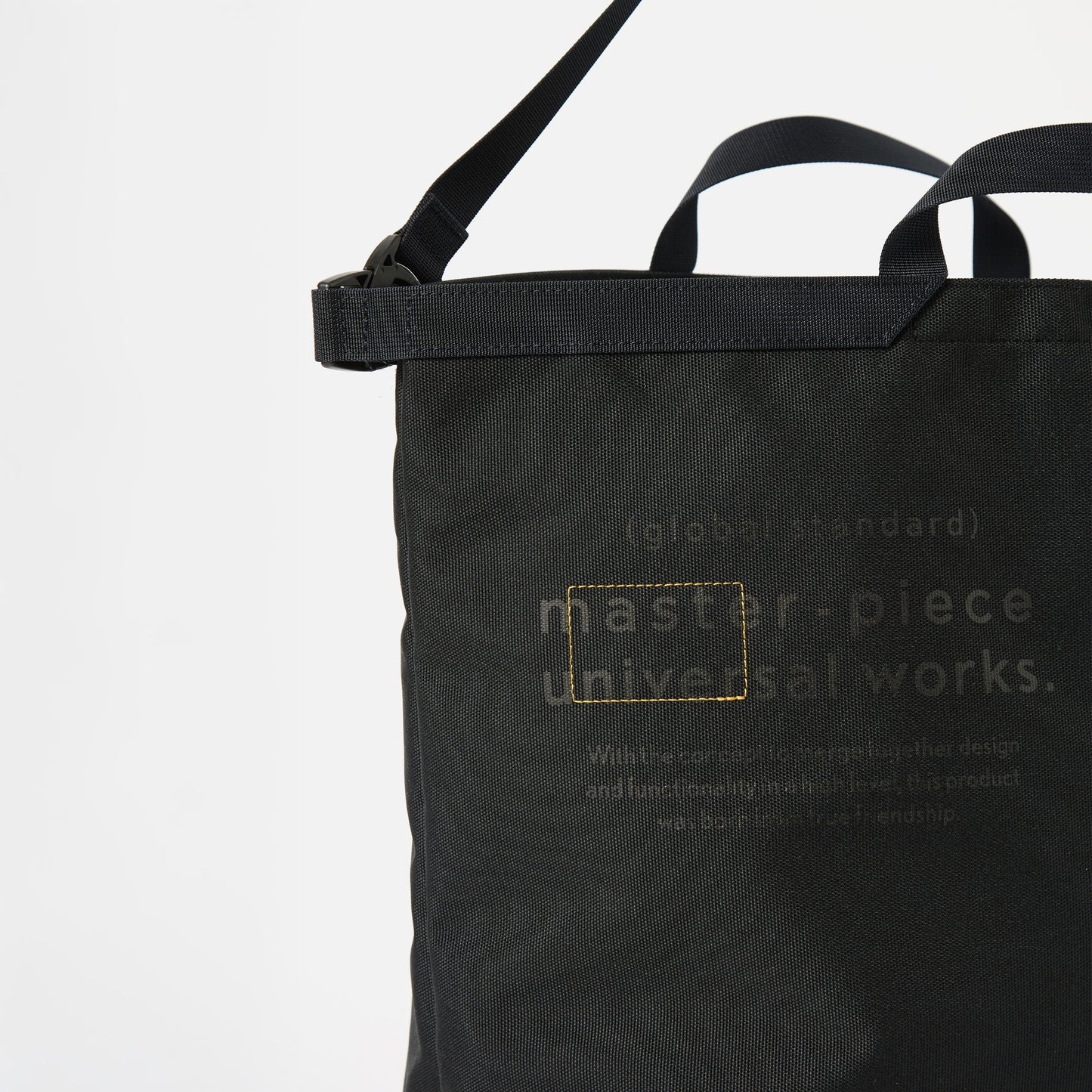 x Masterpiece Large Tote Bag Recycled Tech Canvas - Black