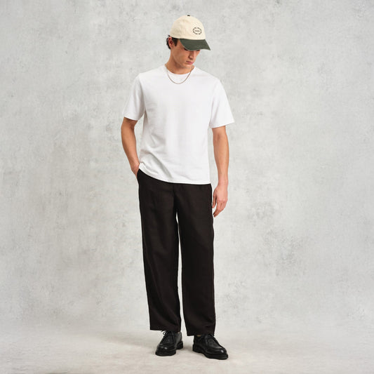 - Glencoe Trousers Slub Weave - Black