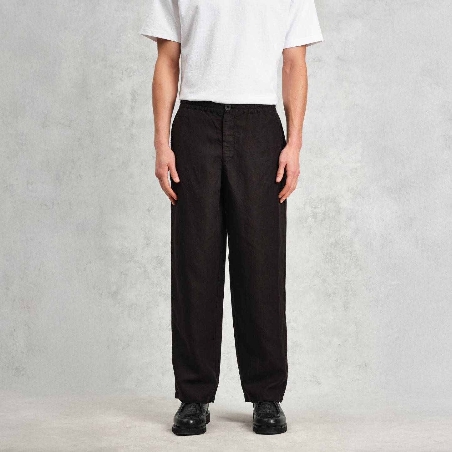 - Glencoe Trousers Slub Weave - Black