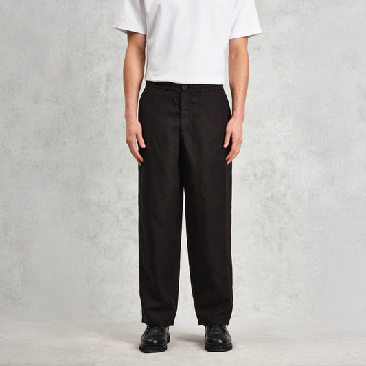 - Glencoe Trousers Slub Weave - Black