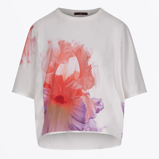 - Evocative Artist Floral Top - White