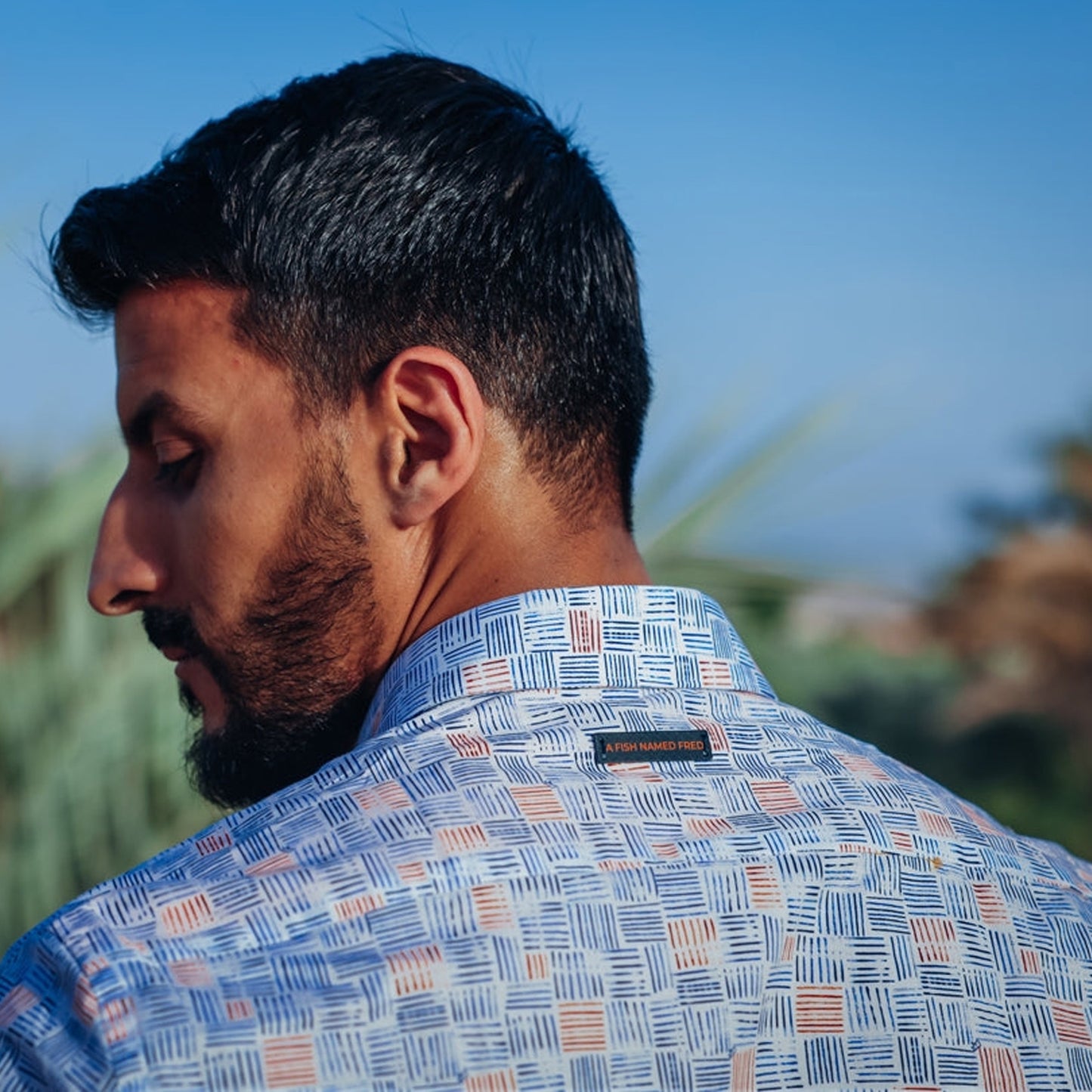 - Watercolour Stripes Shirt - Blue