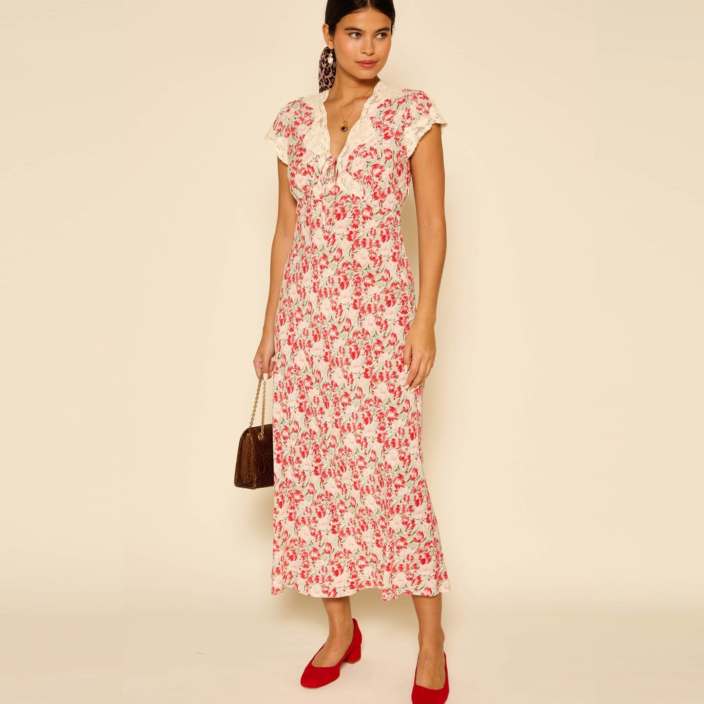 - Amari Dress - Tulips Fields Red