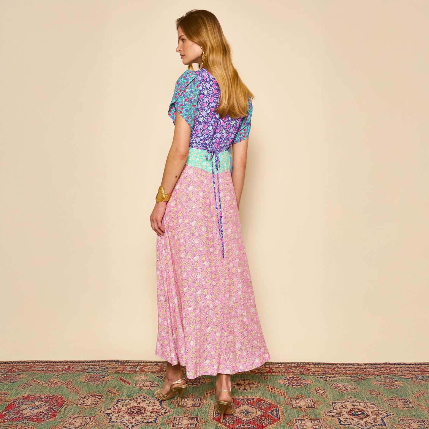 - Novara Dress - Shell Pansy Print