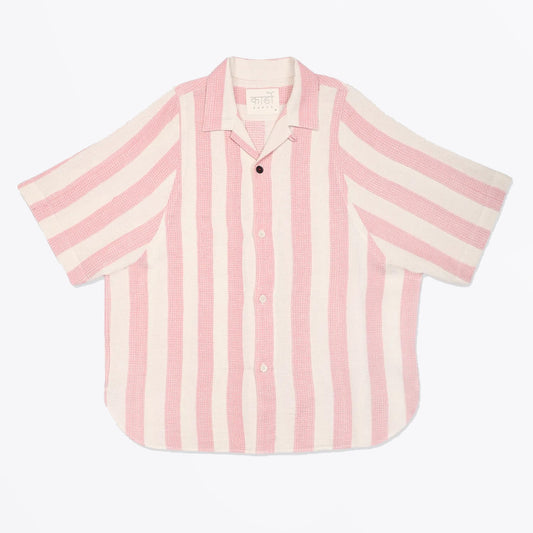 - Yusuke Handwoven Stripe Shirt - Pink