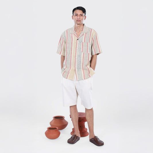 - Ayo Handloom Block Print Short Sleeve Shirt