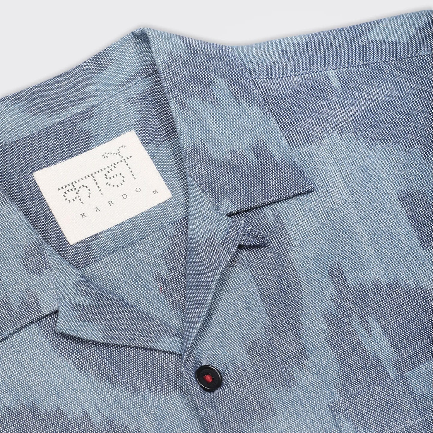 - Ronen Ikat Short Sleeve Shirt - Blue