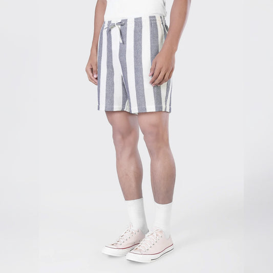 - Olbia Handwoven Blue Stripe Shorts