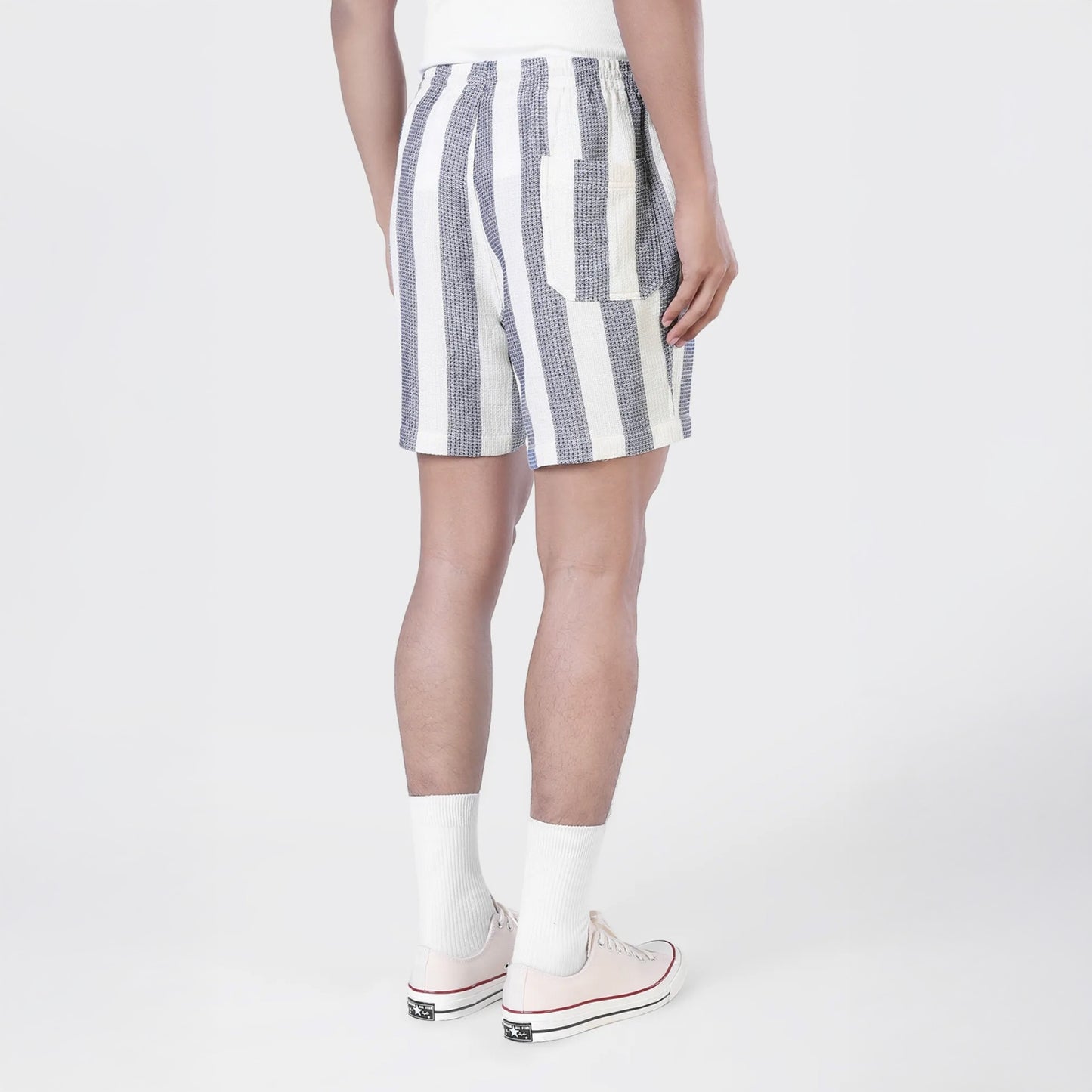 - Olbia Handwoven Blue Stripe Shorts