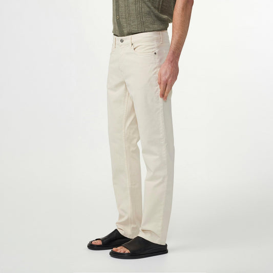- Tony Classic Slim Fit Trousers - Ivory