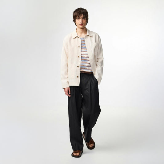 - Olav Workwear Linen Overshirt - Oat