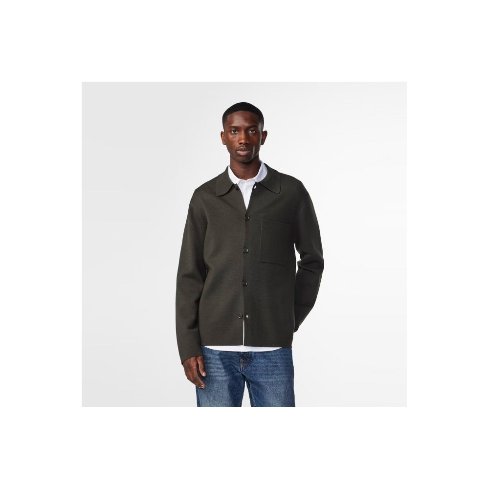 - Jonas Button Up Overshirt - Dark Army