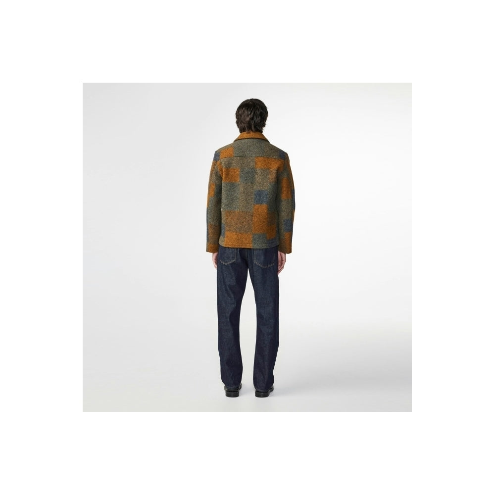 - Gael Wool Check Jacket - Brown Check