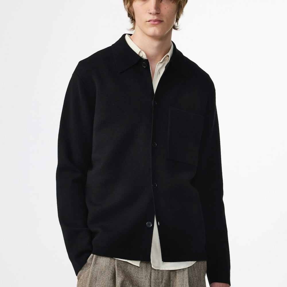 - Jonas Button Up Overshirt - Black