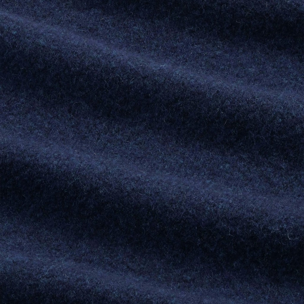 - Hope Boucle Yarn Polo - Navy Blue