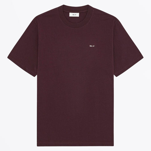 - Adam Casual Logo T-Shirt - Wine Red