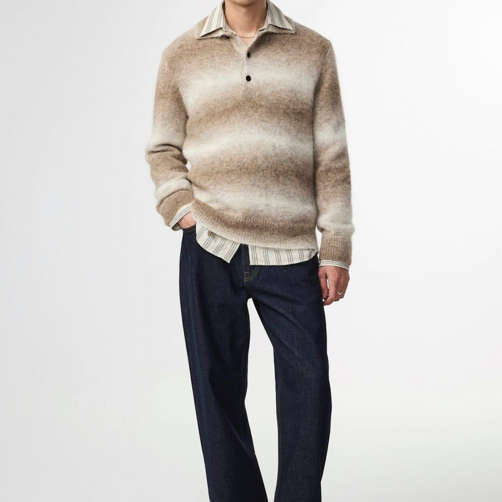 - Alfie Alpaca Blend Sweater - Light Caramel