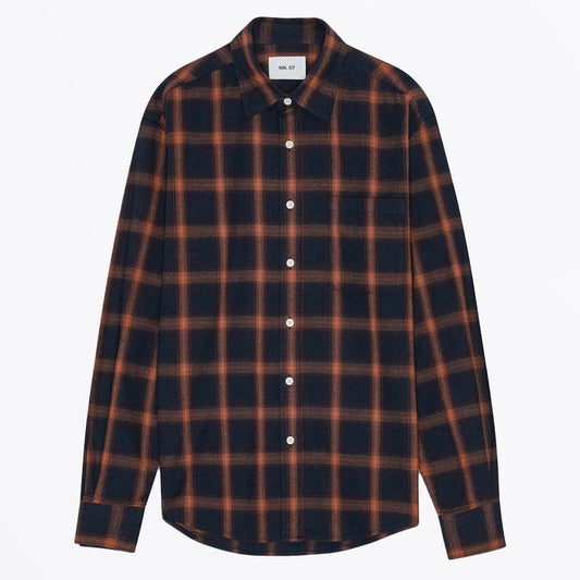 - Deon Flannel Shirt - Marine Check