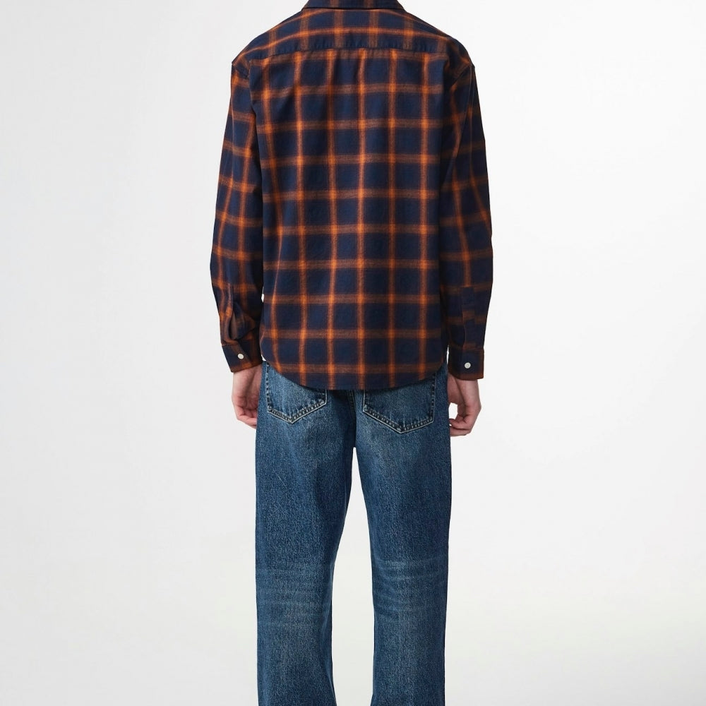 - Deon Flannel Shirt - Marine Check