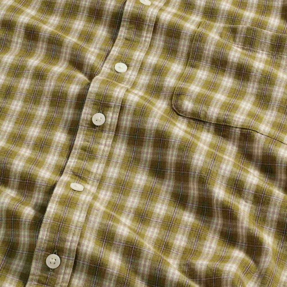 - Deon Flannel Shirt - Moss Check