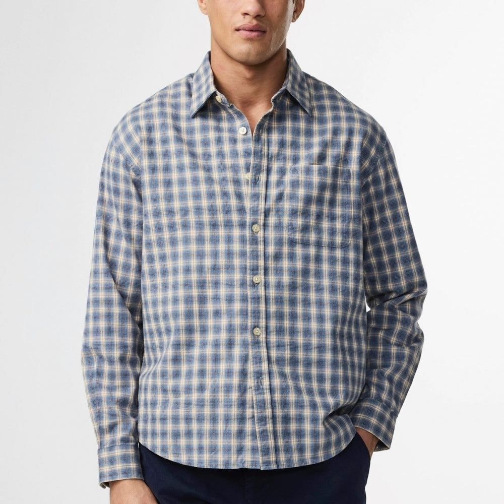 - Deon Flannel Shirt - Blue Check