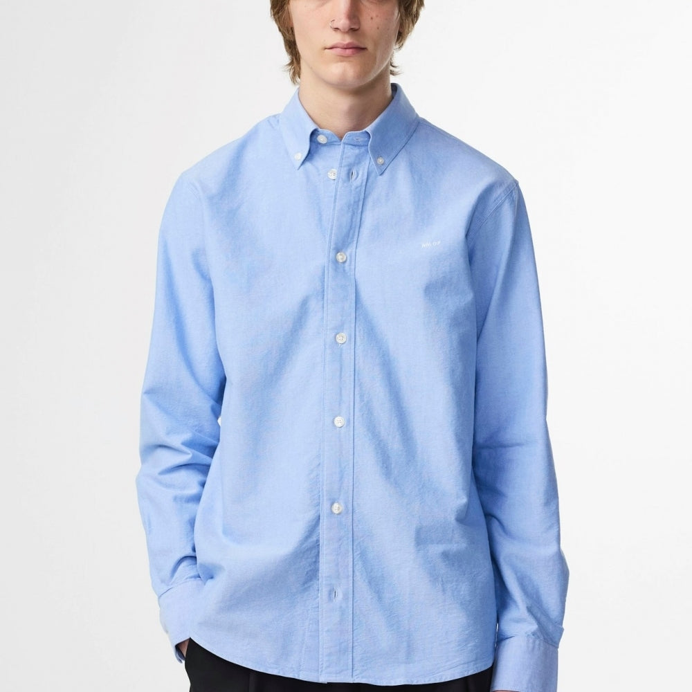 - Colby Logo Regular Fit Oxford Shirt - Light Blue