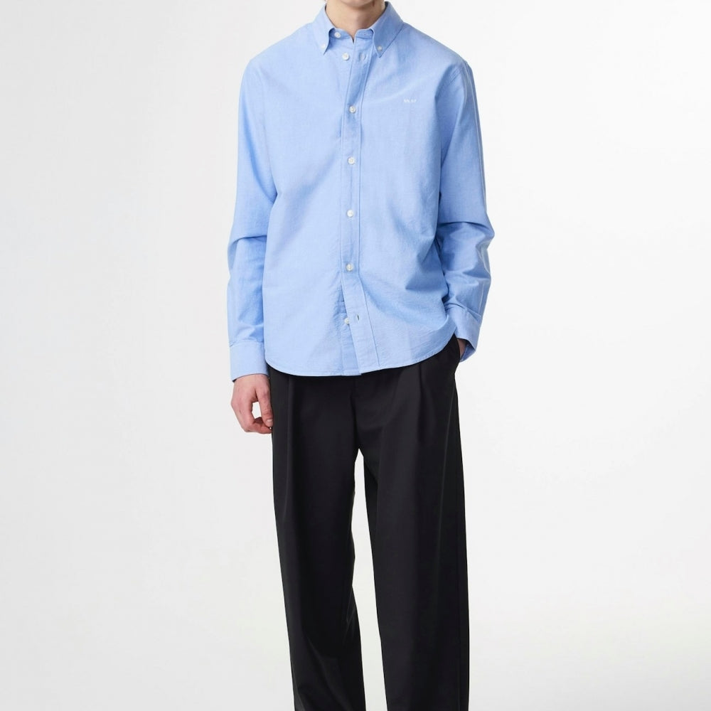 - Colby Logo Regular Fit Oxford Shirt - Light Blue