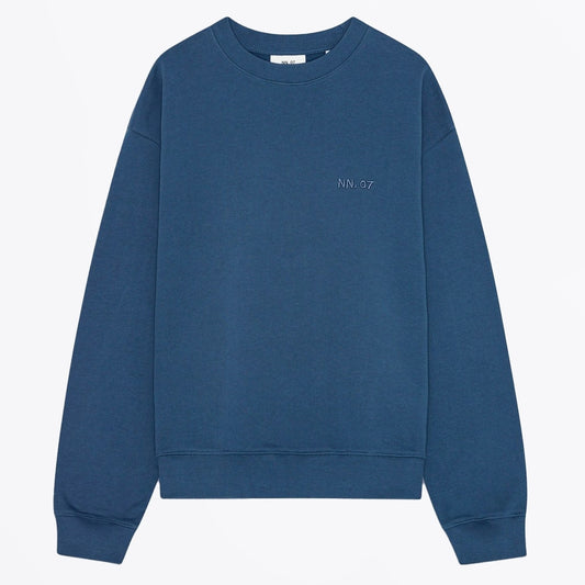 - David Brushed Sweatshirt - Denim Blue