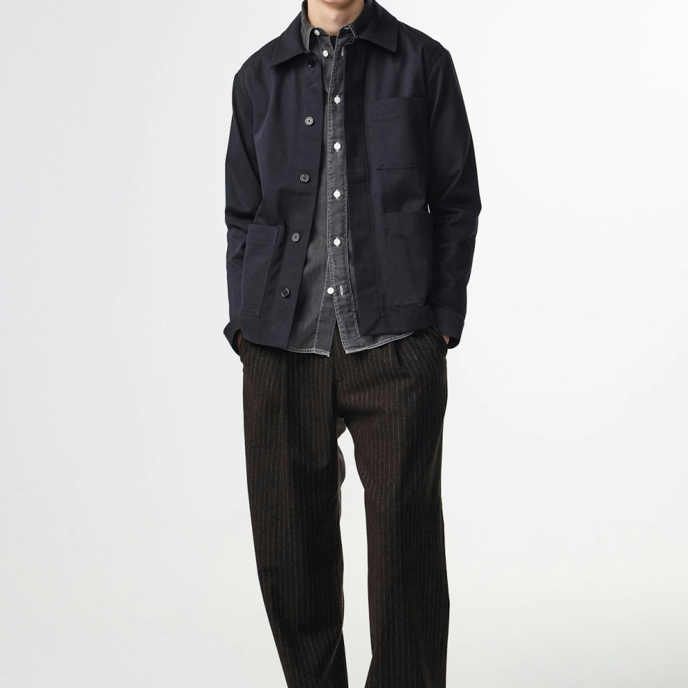 - Olav Organic Cotton Hybrid Jacket - Deep Navy