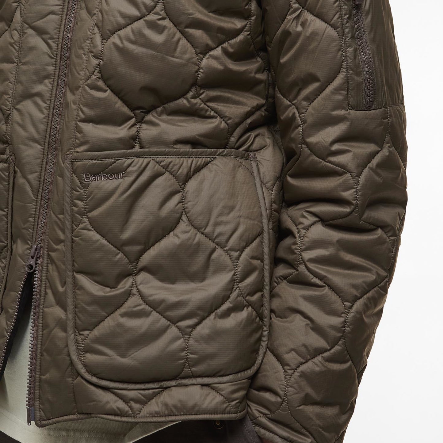 - Re-engineered Utility Liddesdale Quilted Jacket - Dark Olive