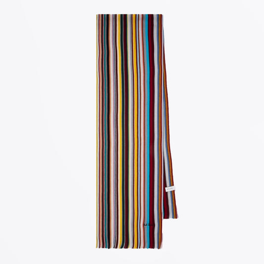 - Merino Wool Signature Stripe Scarf